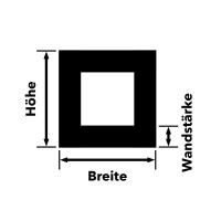 Aperçu: Alu Tube Carrés EN AW 6060 T66 Aperçu: Alu Tube Carrés EN AW 6060 T66